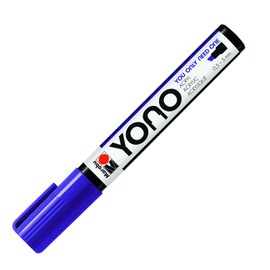 Marabu Yono 12400102251 Marker, Purple 251, Versatile Acrylic Pen with Japanese Chisel Tip 0.5-5 mm, Water-based, Non-fading and Waterproof, for Almost All Surfaces