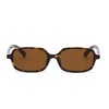 WDZAYXC Classic Rectangular Sunglasses Retro Slim Lenses Vintage Rectangle Sunglasses