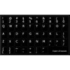 ENGLISH US ON BLACK BACKGROUND NON-TRANSPARENT KEYBOARD STICKERS