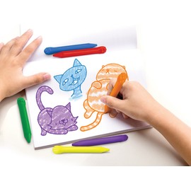 Fred & Friends Fred Zoodlers - Juego de 6 crayolas, 6 Piezas, Gato, 1, 6
