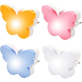 YANGUN Nachtlicht Steckdose mit Dämmerungssensor & Automatisches Dimmbar, 4 Stück Orientierungslicht LED Nachtlicht Baby Lampe