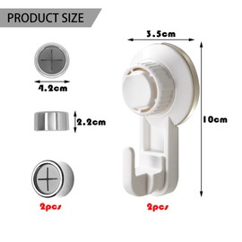 TYXHXTF Pack of 4 Towel Hooks, Tea Towel Holder, Suction Cup Hooks, No Drilling, Suction Hooks, Extra Strong, Towel Holder Bathroom, for Bathroom, Kitchen and Household