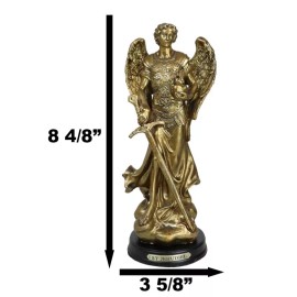 Saint Jegudiel Jehudiel Archangel Statue Patron of Spiritual Endeavors 8"Tall