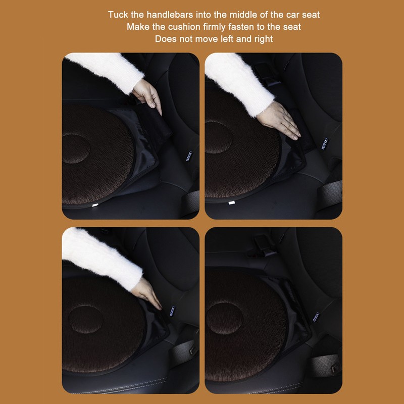 Swivel Seat Cushion Double Layer Washable 360 Degree Rotating Seat