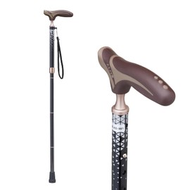 愛杖 抗菌シリーズ ブラック ケイ・ホスピアFK-22 折りたたみ【適用身長：約142cm～162cm】