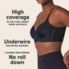 Leonisa Back Smoothing Bra Full Coverage Underwire Support - Minimizer