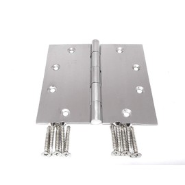 s siskcon 5" Stainless Steel Door Hinge 5" inch X 4" inch Square 32D Security Hinge Nrp Concealed Head Heavy Duty Wide Throw Expandable Hinges with Screws s siskcon Brand - Pack of 1