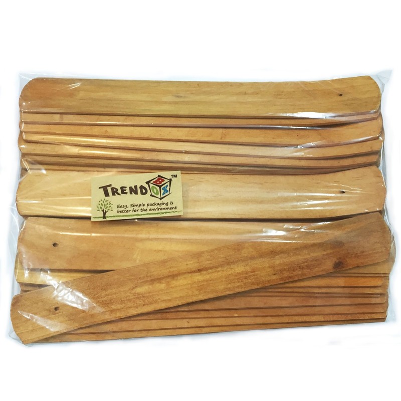 TRENDBOX 30pcs Handmade Plain Wood Wooden Incense Stick Holder Burner