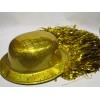 24 Sombrero Bombin Peluca Metalica Color Fiesta Glow Color