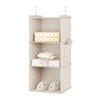 YOUDENOVA Hanging Storage 3 Shelves Closet Organizers and Storage Foldable