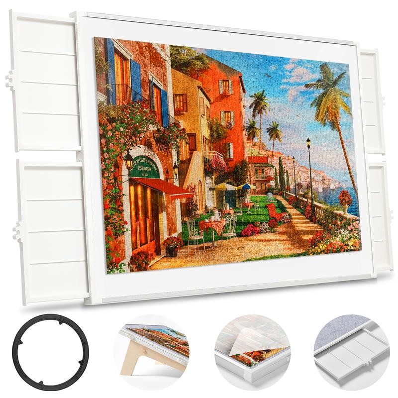 PITAPITA 1000pc Rotating Puzzle Board with Drawers and Cover, 1500