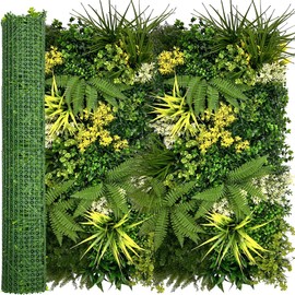 ODTORY Artificial Plant Wall Roll: 40"x120" UV-Anti Ivy Privacy Fence Screen Faux Greenery Panels Backdrop Boxwood Ivy Vine Leaf Hedge Fence for Indoor Outdoor Green Decor