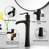 Matte Black Bathroom Faucet GGStudy Single Handle One Hole Farmhouse