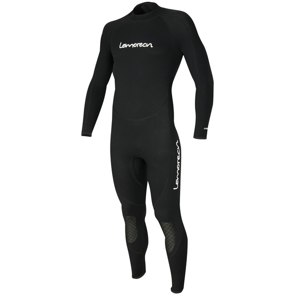 Lemorecn Mens Wetsuits Jumpsuit Neoprene 3/2mm Full Body Diving Suit (3031blackXL)