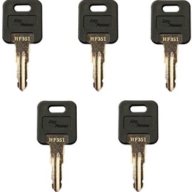 KeyPower HF301 ~ HF351 Keys (5) Fits Fastec FIC RV Trailer Door Lock & Storage Cabinet - CF EF HF are The Same (HF324)