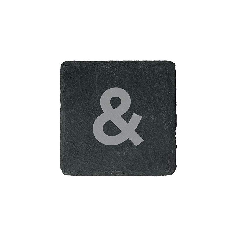 eBuyGB Scrabble Drinks Coasters, Square Slate Coaster, Individual Alphabet Letters,