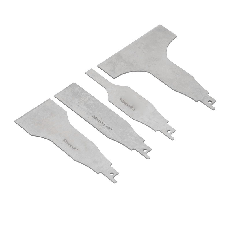 4PCS Reciprocating Saw Scraper Blade Multifunctional Stainless Steel Tile Cleaning
