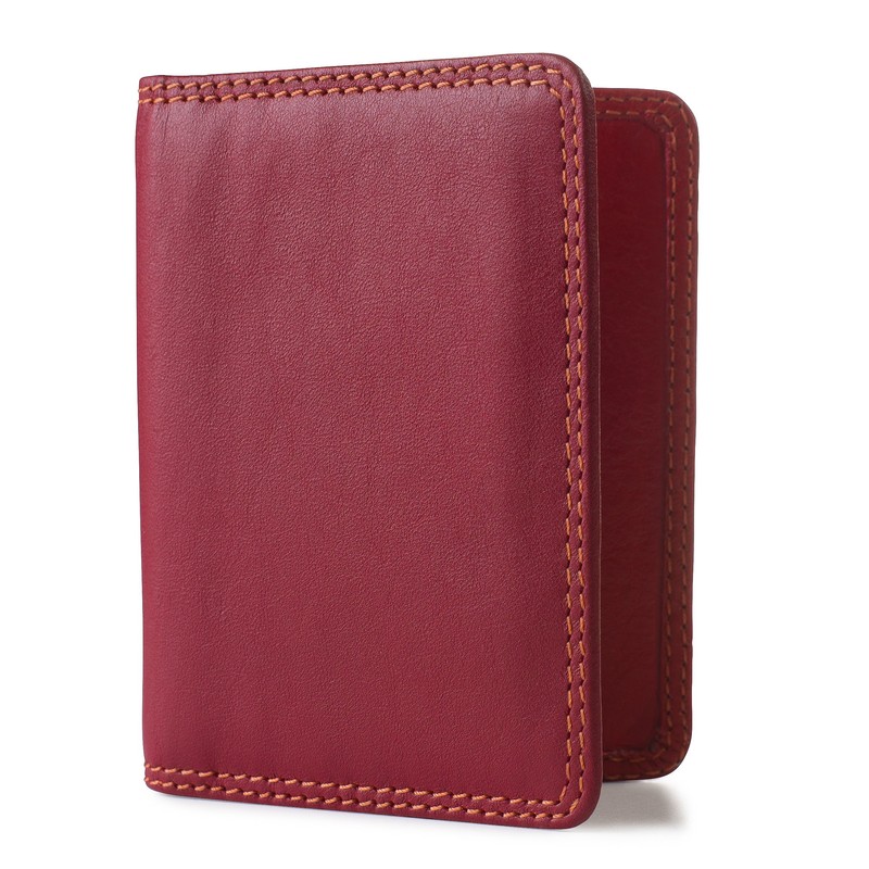 Visconti RB44 Cancum Multi-Color Soft Leather Wallet Red Multi