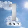 Numeros para casa delgados - 18cm 7inches - Aluminio Cepillado