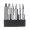sourcing map 6pcs Square Screwdriver Bit Set SQ1.0/SQ2.0/SQ2.74/SQ3.0/SQ4.0/SQ5.0 S2 Steel