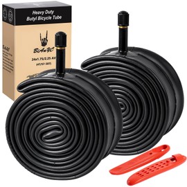2 PCS 24 Inch Heavy Duty 24x1.75/2.25 Bike Tubes 32mm Schrader Valve Inner Tubes Compatible with 24 x 1.75 24x1.90 24x1.95 24x2.0 24x2.10 24x2.125 24x2.25 Bike Bicycle Tire Tubes(F-053)