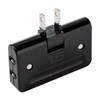 Sanwa Supply TAP-AC5BKN Flat Triple Tap, 3 Openings, 2 Pieces,
