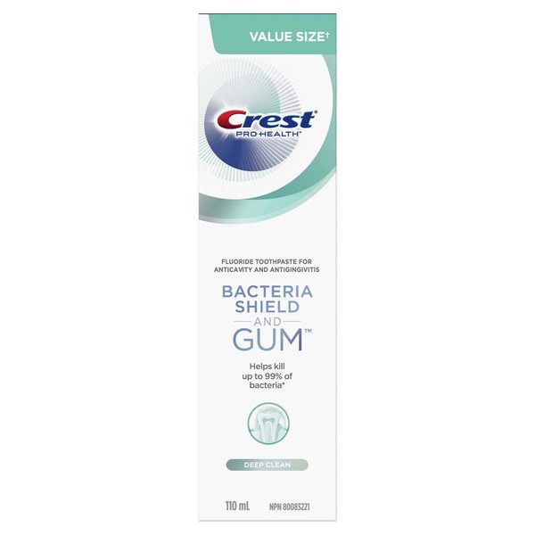 Crest Anticavity Fluoride Toothpaste,Bacteria Shield & Gum, 110 mL