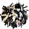 Danzcue 6 Inches Metallic Cheerleading Pom Pom with Baton Handle