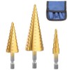Hocansen 3 Pcs Step Cone Drill Bits Counter Sink Drill
