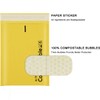 6x10 100% Biodegradable Bubble Mailers,25 Count #0 Compostable Padded Packaging