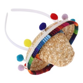 CIYODO Mini Sombrero Hats for Boys and Girls Handmade Mexican Party Hat Straw Fiesta Party Supply Sun Hat Birthday Party Accessory