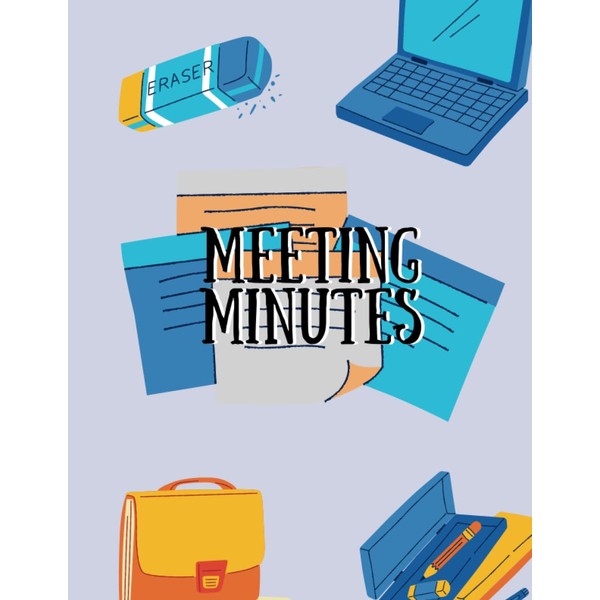 Meeting Notebook: Ruled Line Notes, Action items, 8.5" x 11"