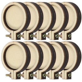 Healifty 10pcs DIY Wooden Cross Stitch Hoop Mini Ring Embroidery Circle Sewing Frame for Craft, Small Size