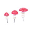 3Pcs Mushrooms Mini Miniature Figurines Garden Mushrooms Model Statue Ornaments