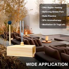 Cucioki 528Hz Tuning Fork with Resonance Box Wooden Speaker Silver & Wood Color Perfect for SPA Aromatherapy, Resonance Teaching