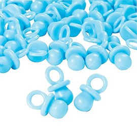 Pastel Blue Opaque Pacifier Baby Shower Favors 48 pcs