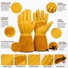 Long Cuff Cowhide Leather Work Gloves for Men & Women