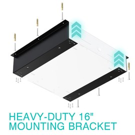 Skywin- Cash Register Stand Brackets, 16 in Cash Drawer Under Counter Mount Brackets, Heavy Duty Steel Mounting Brackets for Square Cash Drawer, Brackets for Cash Drawer Under Counter (3 Pack)