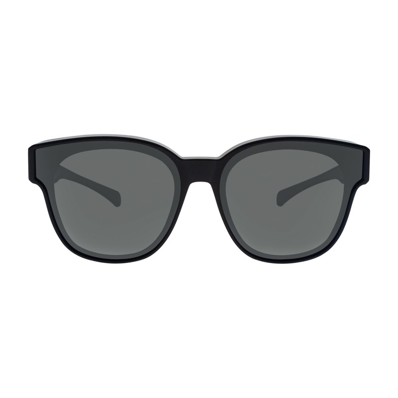 [EYEGLAD] VUECHIC 超軽量 ファッションデザイン フィットオーバーサングラス クラシックブラック - スモークレンズ ライフスタイル 偏光