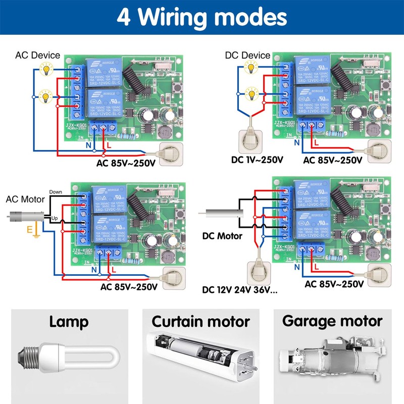 DieseRC 433Mhz RF Wireless Remote Control Switch AC 220V 230V