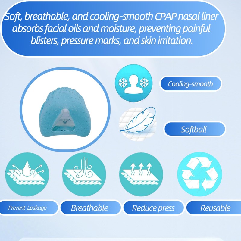 4 Pack Nasal CPAP Mask Liners Compatible with Medium Size