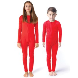 Rocky Kids Onesie Cozy Jumpsuit, Unisex, Fleece Lined, for Boys & Girls, Long Sleeve Thermals (Stay-Soft) Red 6