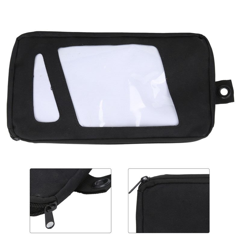 10in Black Surfboard Surfing Fin Storage Bag Durable Canvas Handbag