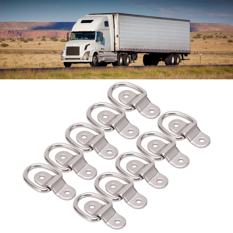 Set of 10 D-Ring Tie Downs, KIMISS Iron Tie Down