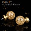 2 Pack Gold Curtain Rods for Windows 48 to 84