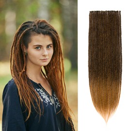 36 Inch 20 Strands Dreadlock Extensions Reggae Hip-hop Synthetic Hair Hippie Style Hair Dread Braids for Women and Men (36"strands of 20, 1B/27#)
