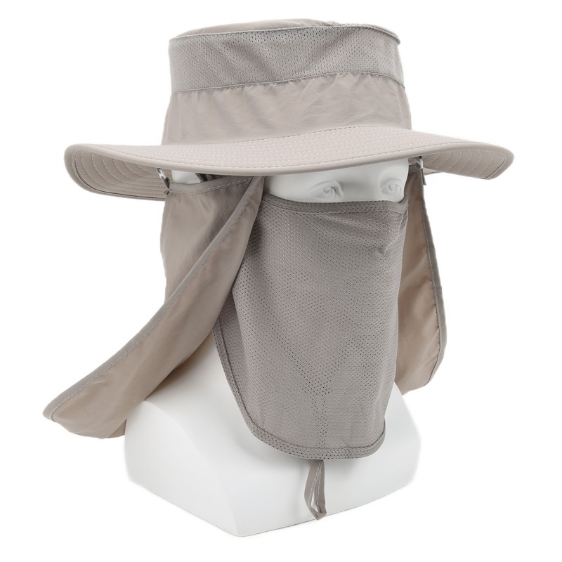 Fishing Hat Nylon Breathable Sun Protection Caps with Neck Flap