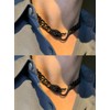 GulCean Snake Choker Necklace for Men Women Titanium Steel Black