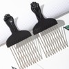 TSUOUKL 4pcs Afro Comb, Metal Curl Comb Durable Comb Curling