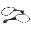 MotorToGo Black Carbon Sport Motorcycle Rear View Mirrors Compatible for
